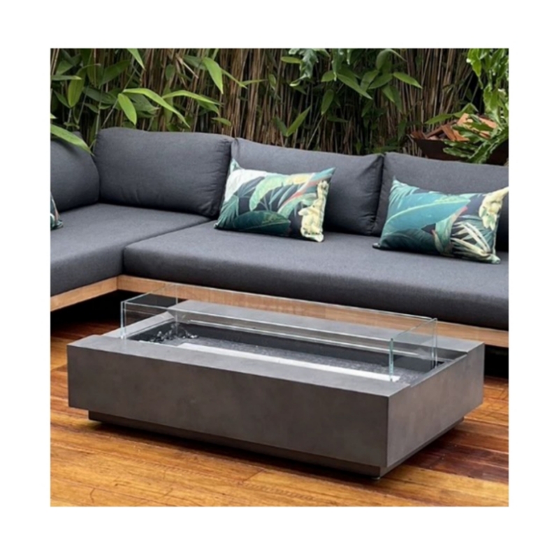 Outdoor Furniture Set With Fire Pit - 현대적인 코르텐강 가스 야외 가구 세트