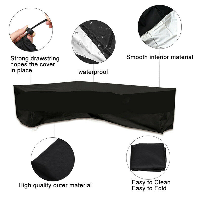 L자형 가구 방수 커버 야외 정원 파티오 등나무 소파  - Outdoor Furniture Fabric Waterproof 리뷰 및 가격