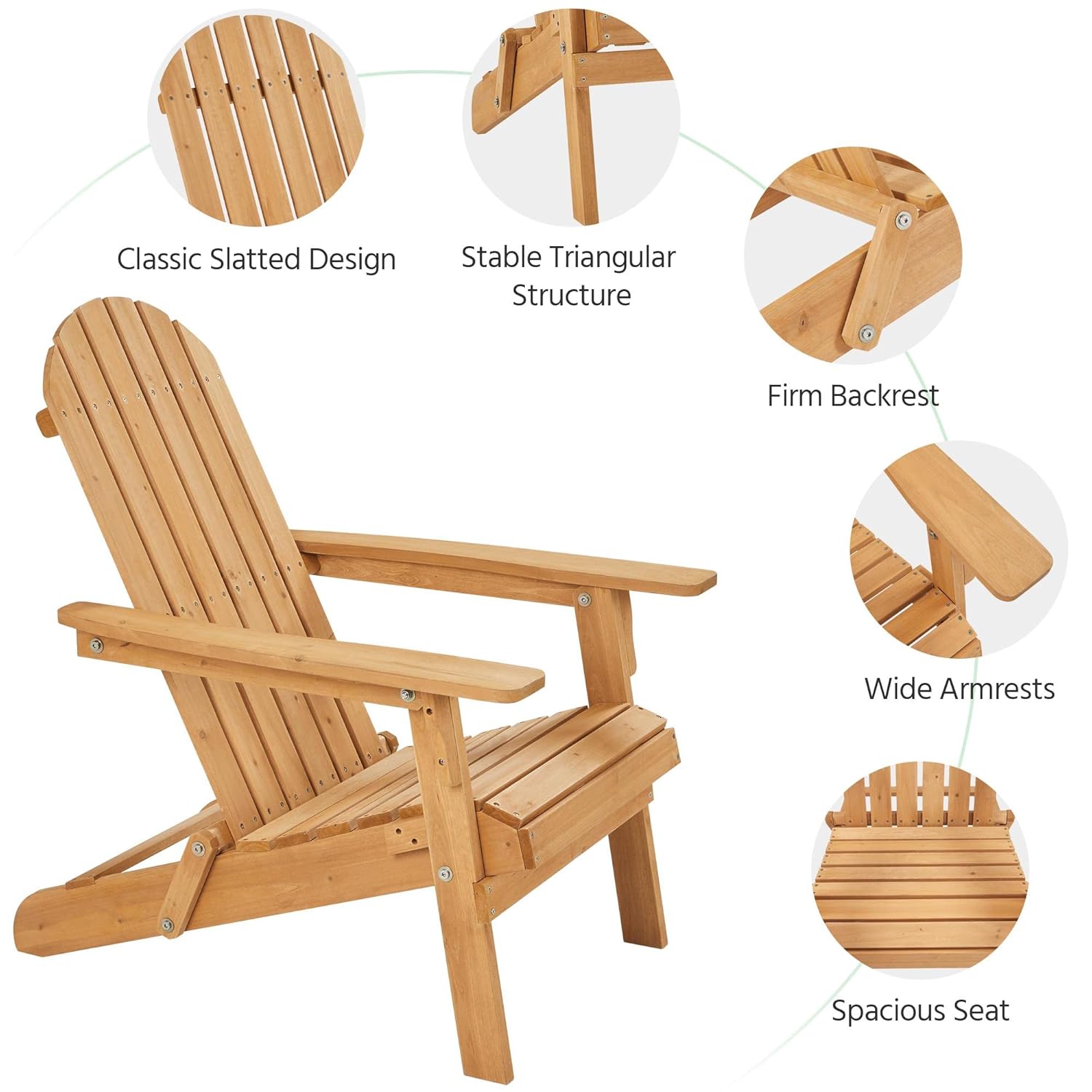 접이식 아디론닥 의자 2개 세트(야외용), 300LBS - Outdoor Furniture Set With Fire Pit 리뷰 및 가격