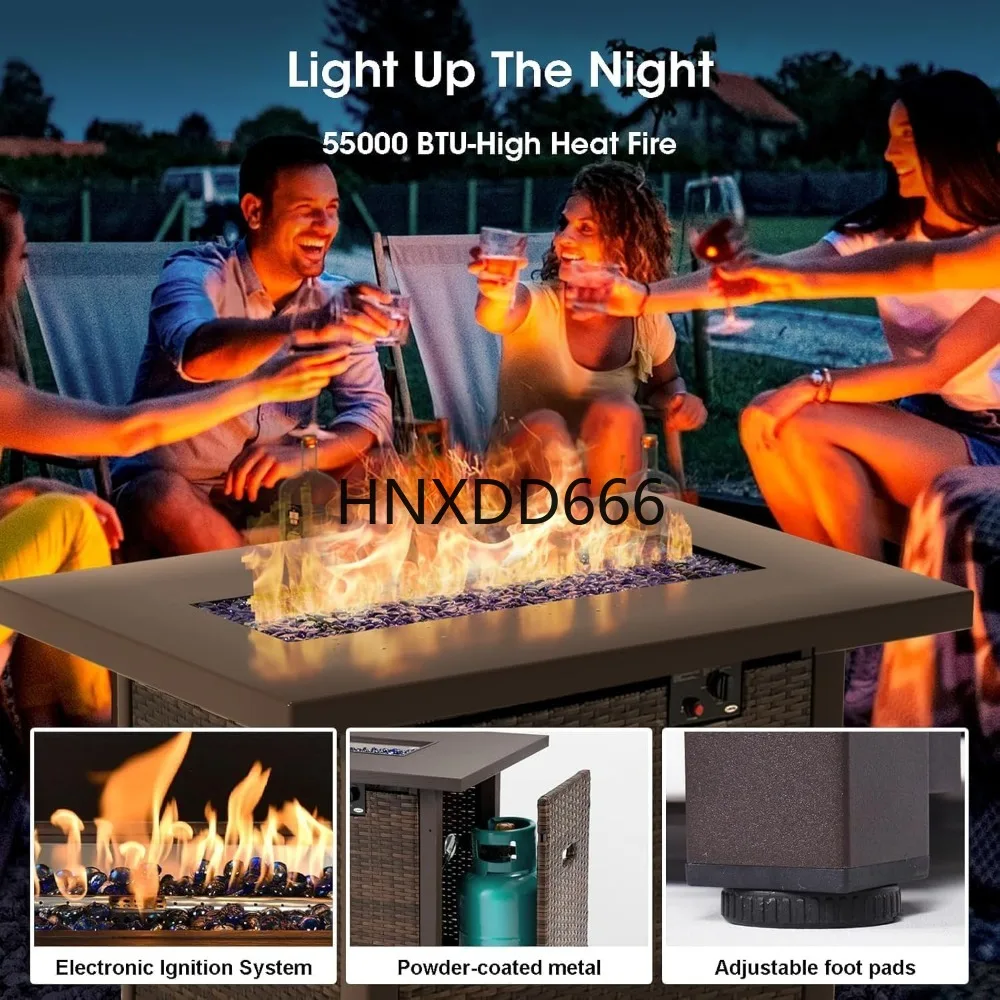 7피스 파티오 가구 세트 (화덕 테이블 포함) 야외 섹 - Outdoor Furniture Set With Fire Pit 리뷰 및 가격