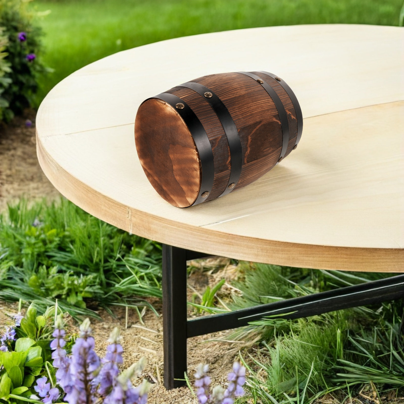 나무로 만든 야외용 배럴 스툴 빈티지 위스키 배럴 스툴 - Outdoor Furniture Decor 리뷰 및 가격