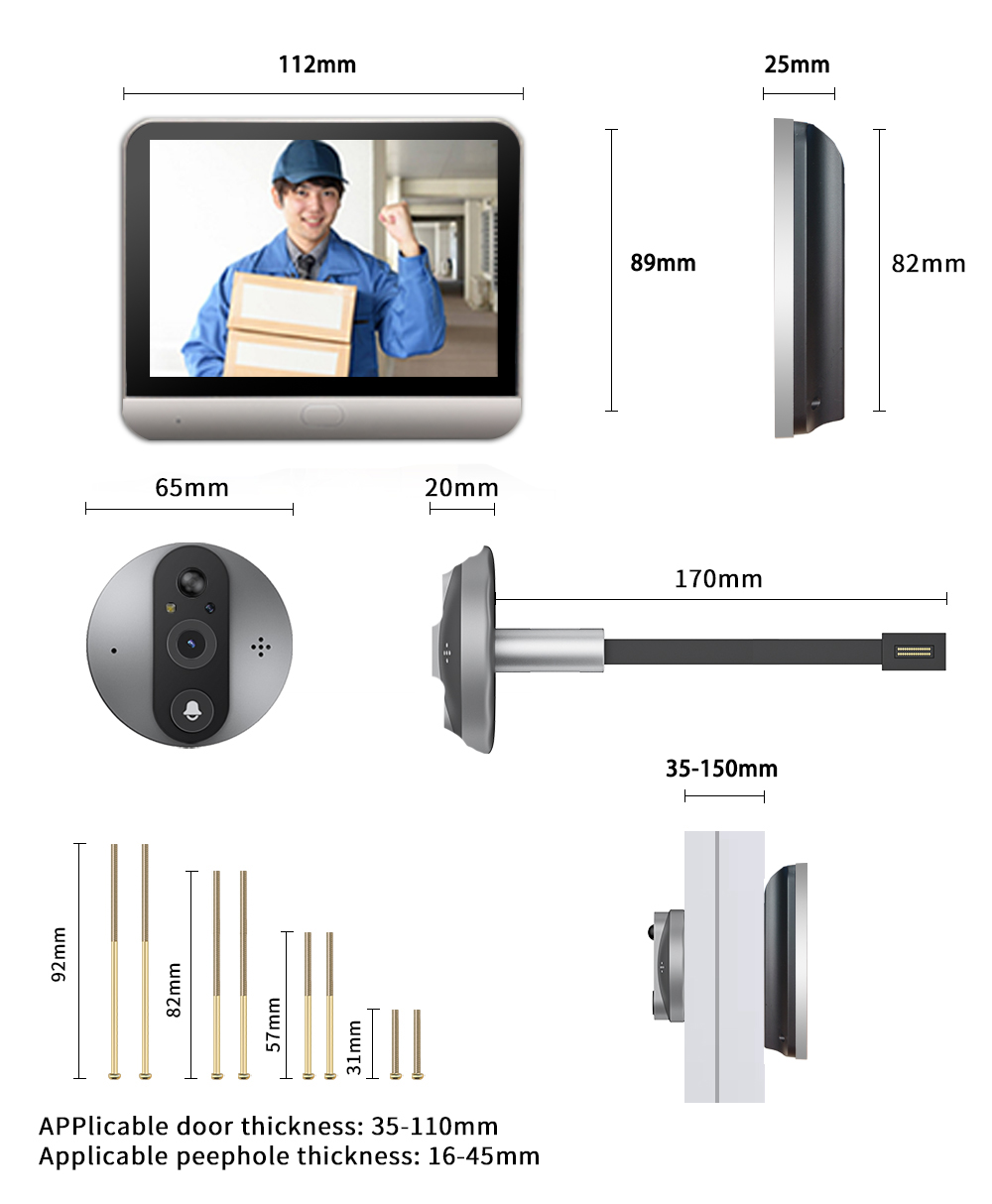 4.3인치 IPS 스크린 2MP 1080P 투야 앱 W - Outdoor Furniture Glider 리뷰 및 가격