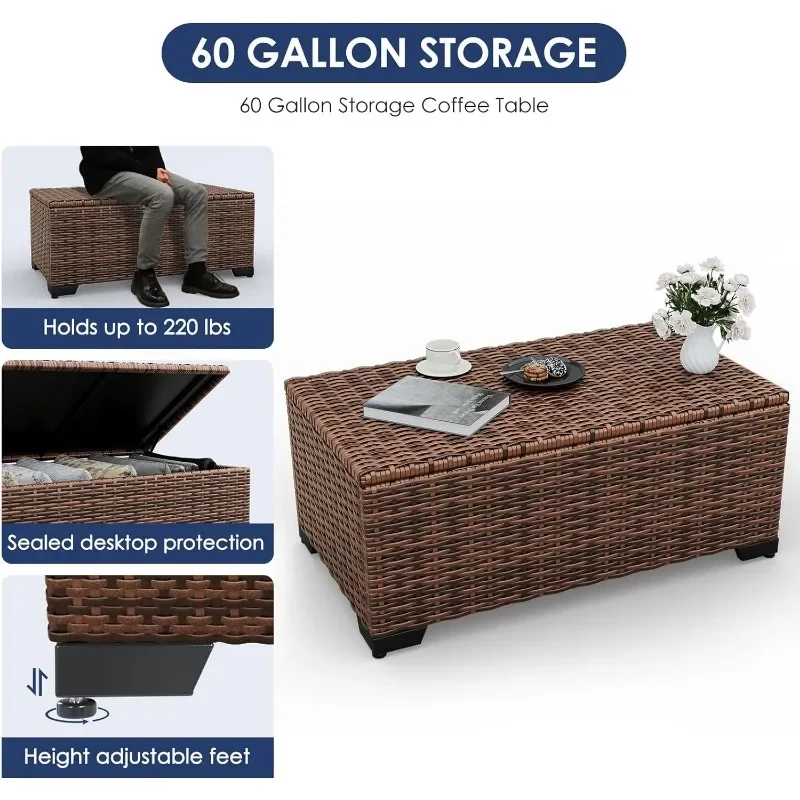 화덕 테이블이 포함된 가구 세트, 8피스 야외 대형 단 - Outdoor Furniture Set With Fire Pit 리뷰 및 가격