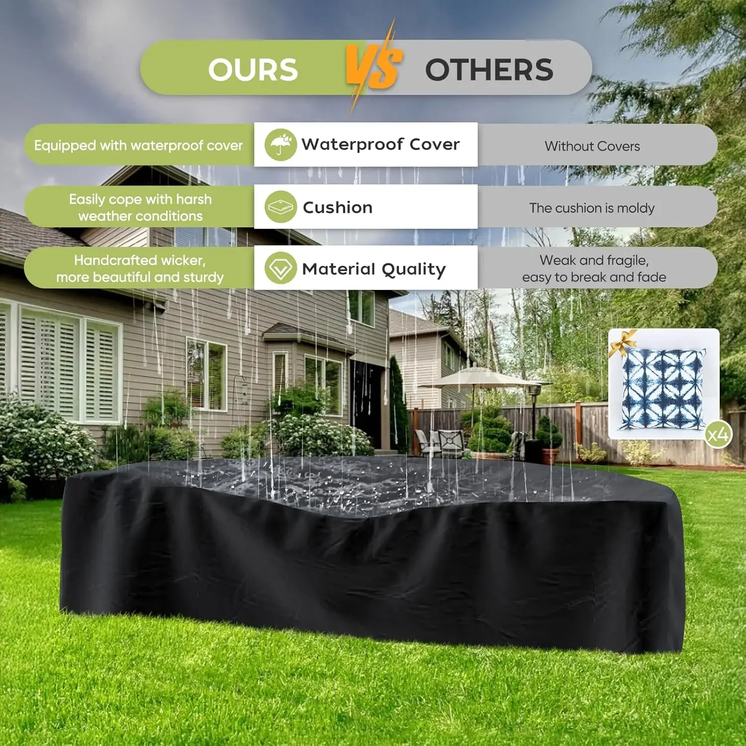 32인치 화덕 테이블, 11피스 반달형 곡선 야외 섹셔 - Outdoor Furniture Set With Fire Pit 리뷰 및 가격