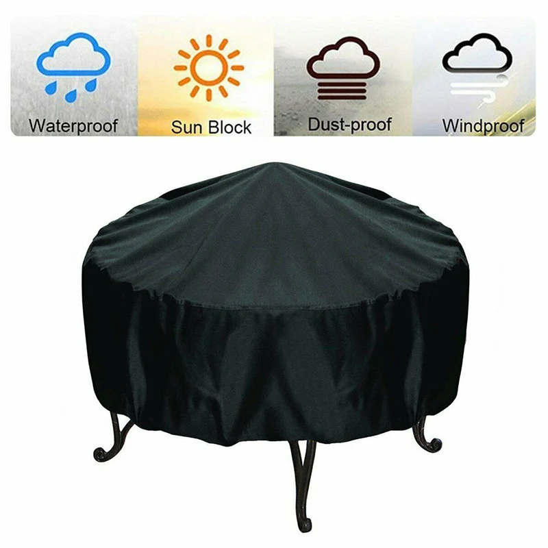 화덕 커버 라운드 화로 스토브 커버, 방수 방풍 햇빛  - Outdoor Furniture Set With Fire Pit 리뷰 및 가격