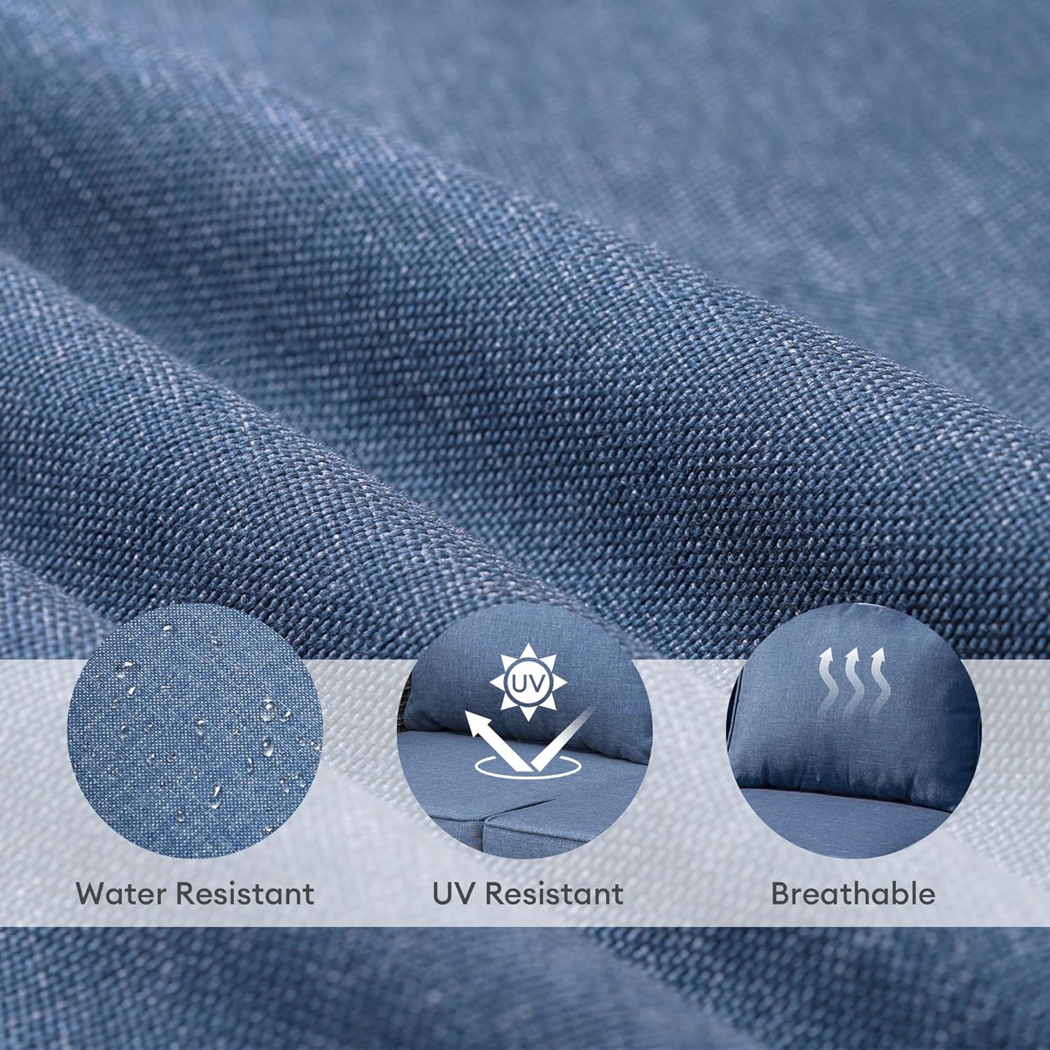 야외 파티오 가구 쿠션 커버, 데님 블루, 지퍼가 있는 - Outdoor Furniture Fabric Waterproof 리뷰 및 가격