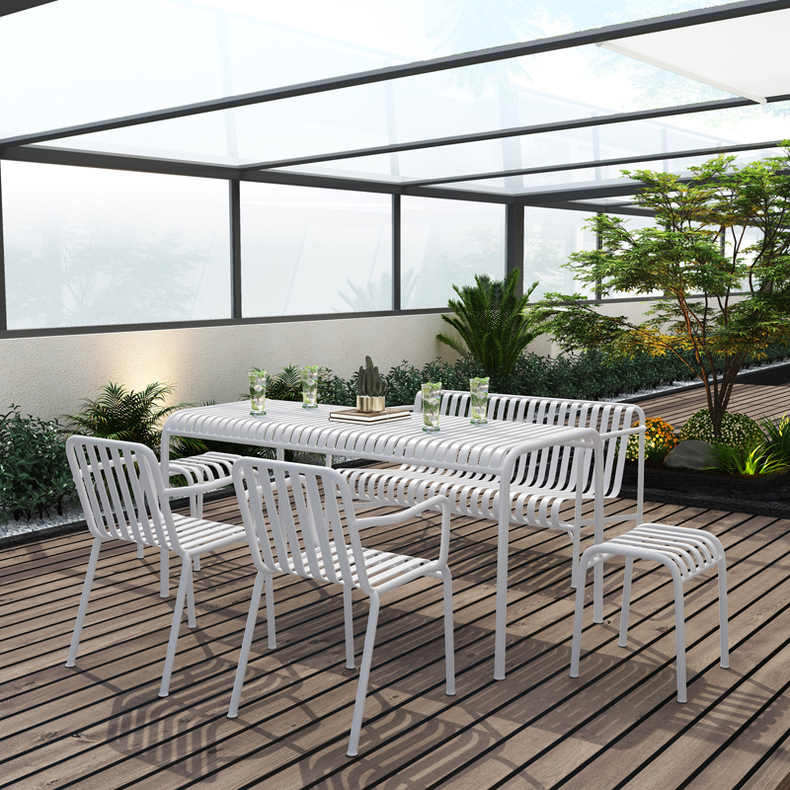 북유럽 스타일 야외 가구 금속 야외 커피 테이블 세트  - Outdoor Furniture Set Sale 리뷰 및 가격