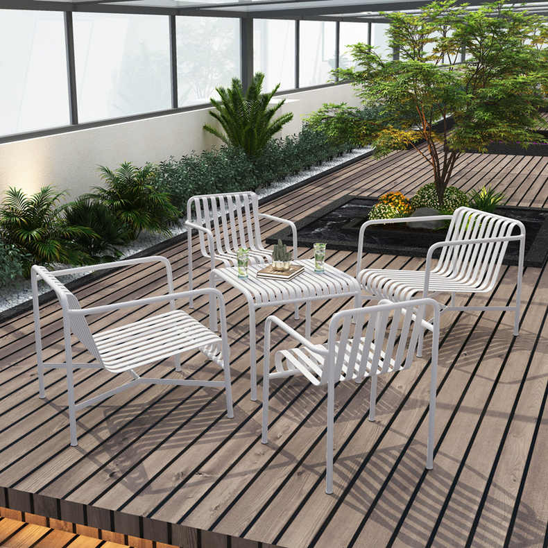 북유럽 스타일 야외 가구 금속 야외 커피 테이블 세트  - Outdoor Furniture Set Sale 리뷰 및 가격