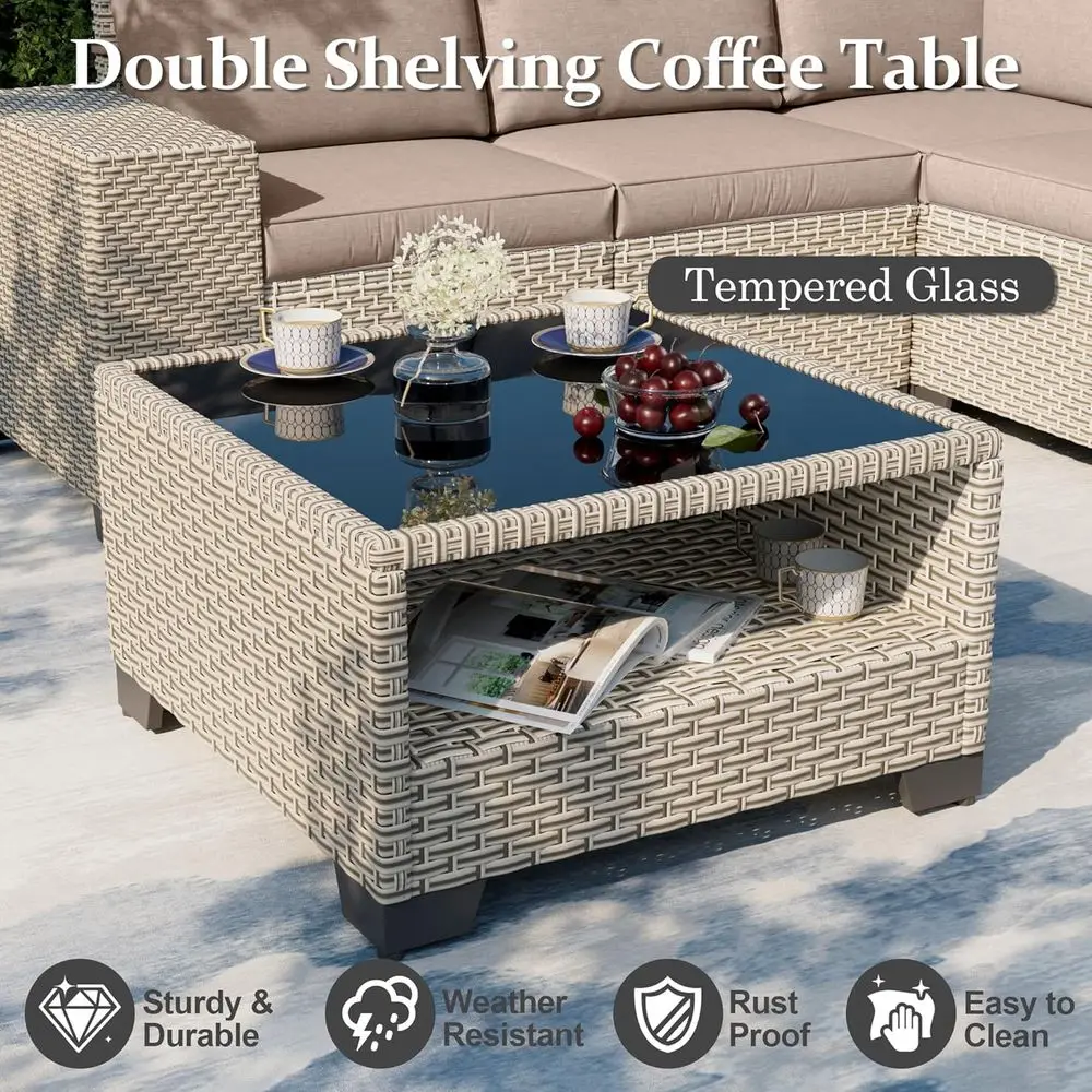 7피스 야외 파티오 가구 세트(화덕 포함), 유리 커피 - Outdoor Furniture Set With Fire Pit 리뷰 및 가격