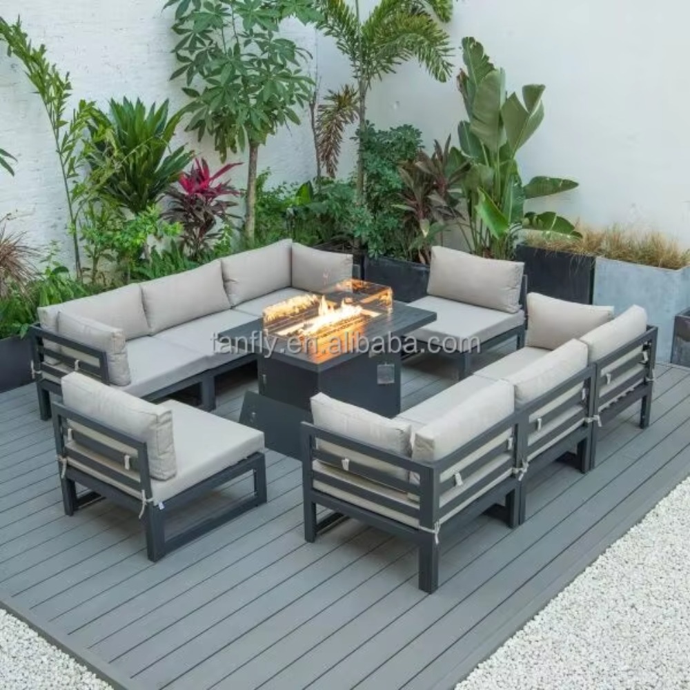 빌라 호텔 야외 가구 세트 모던 알루미늄 정원 가구 소 - Outdoor Furniture Set With Fire Pit 리뷰 및 가격