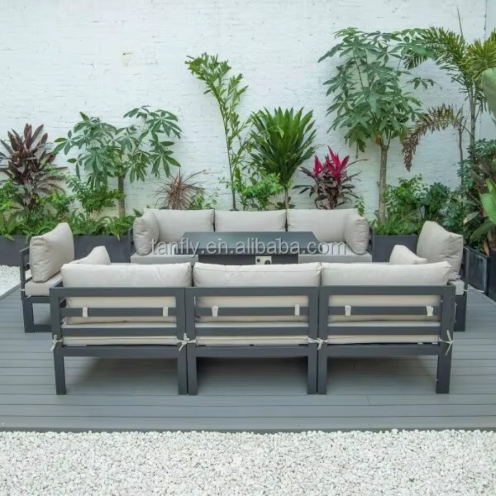 빌라 호텔 야외 가구 세트 모던 알루미늄 정원 가구 소 - Outdoor Furniture Set With Fire Pit 리뷰 및 가격