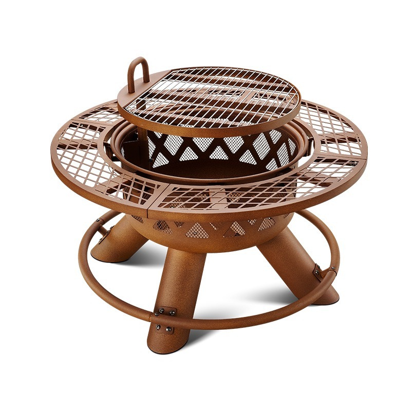 2026년형 모던 야외용 스틸 숯불 겸용 화로 & 난방 - Outdoor Furniture Set With Fire Pit 리뷰 및 가격