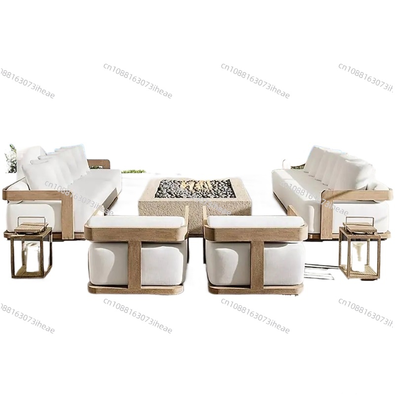 모던 야외 가구 세트 방수 화로대 티크 나무 벤치 &  - Outdoor Furniture Set With Fire Pit 리뷰 및 가격
