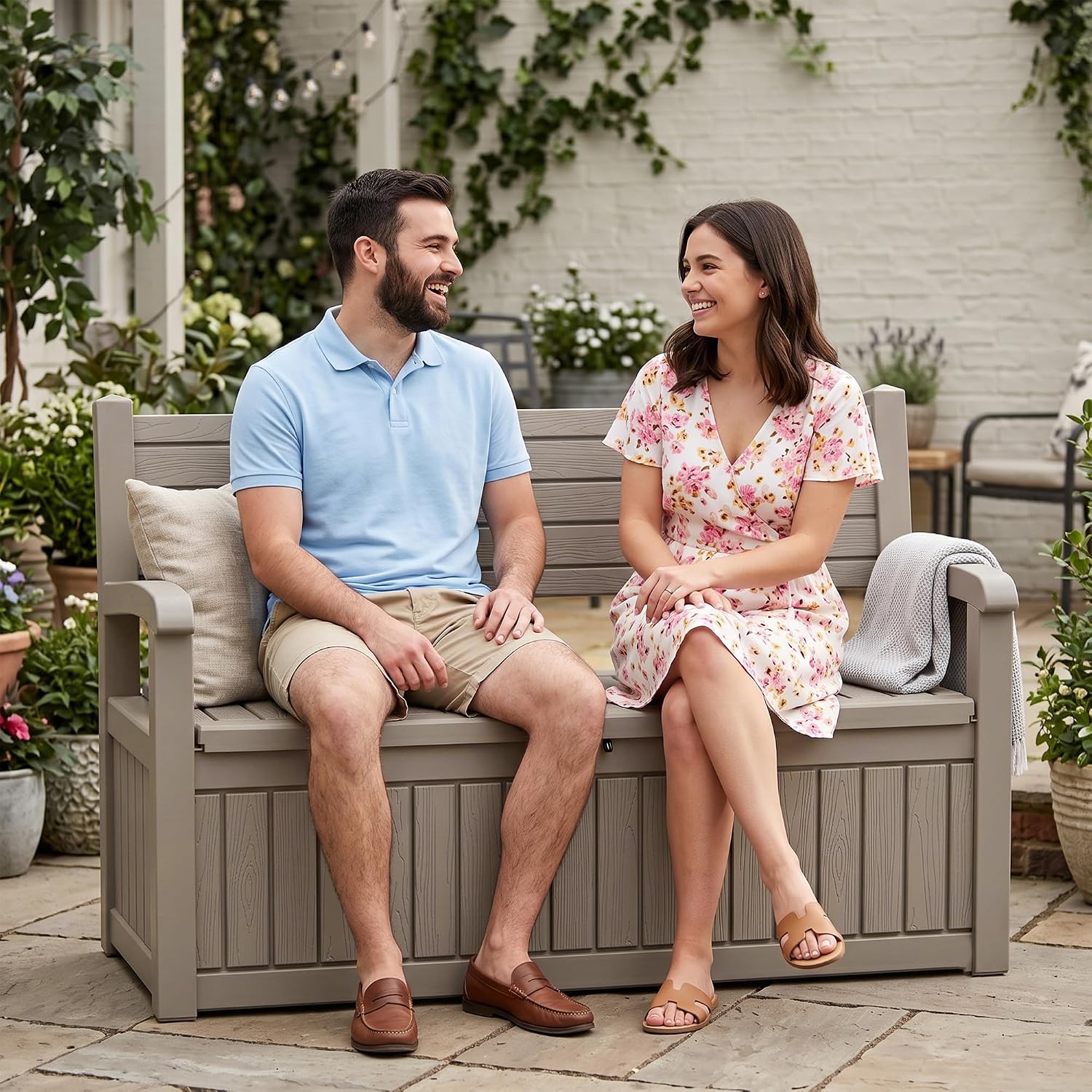 100갤런 야외용 수납 벤치 데크 박스 방수 레진 잠금 - Outdoor Furniture For Pool 리뷰 및 가격