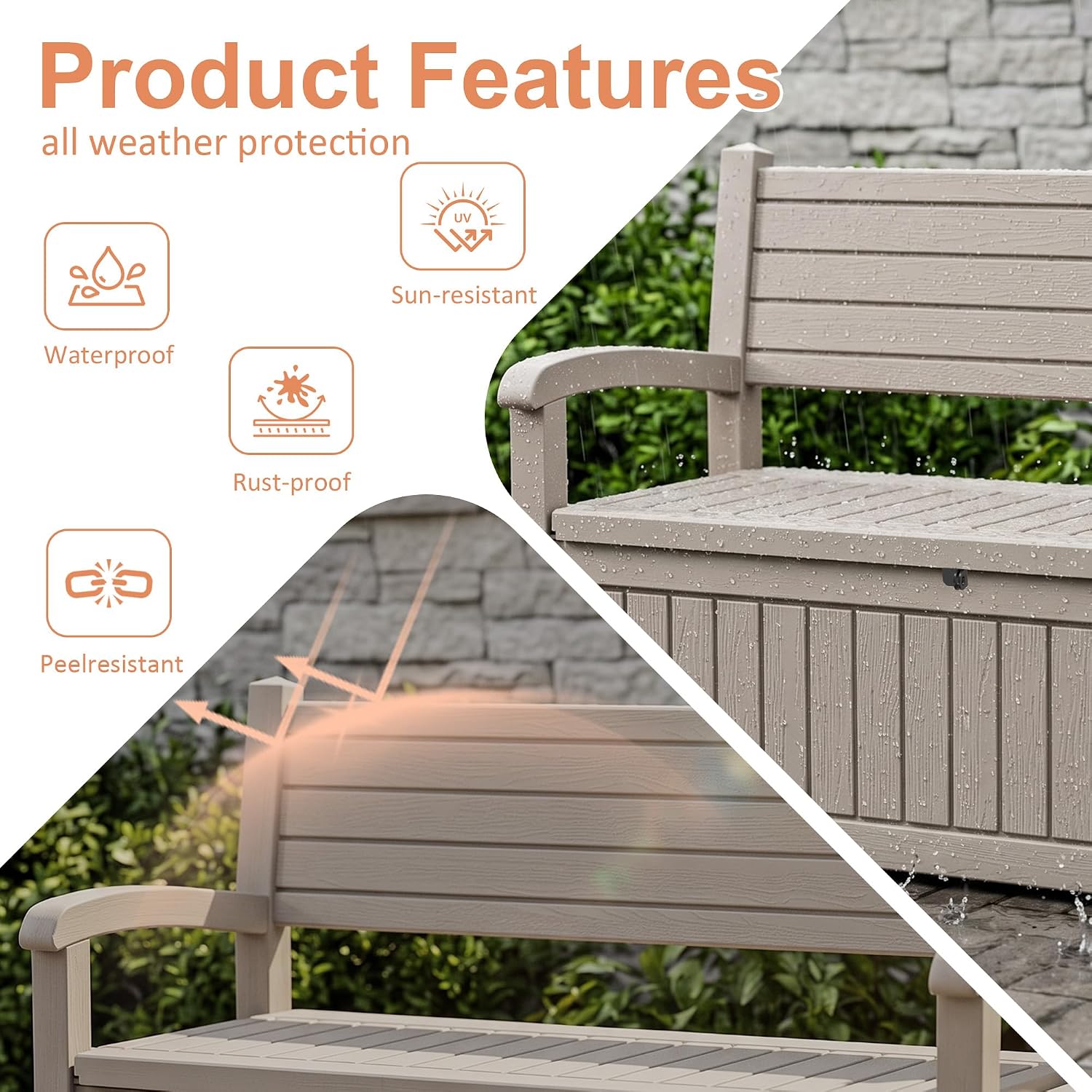 100갤런 야외용 수납 벤치 데크 박스 방수 레진 잠금 - Outdoor Furniture For Pool 리뷰 및 가격
