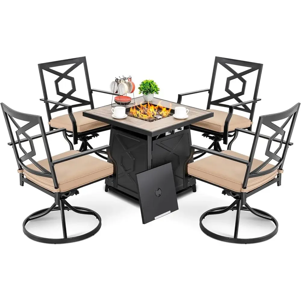 5피스 야외 파티오 가구 세트(화덕 테이블, 28 프로 - Outdoor Furniture Set With Fire Pit 리뷰 및 가격