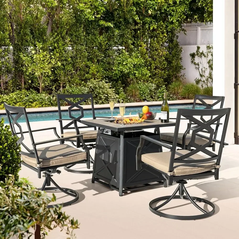5피스 야외 파티오 가구 세트(화덕 테이블, 28 프로 - Outdoor Furniture Set With Fire Pit 리뷰 및 가격