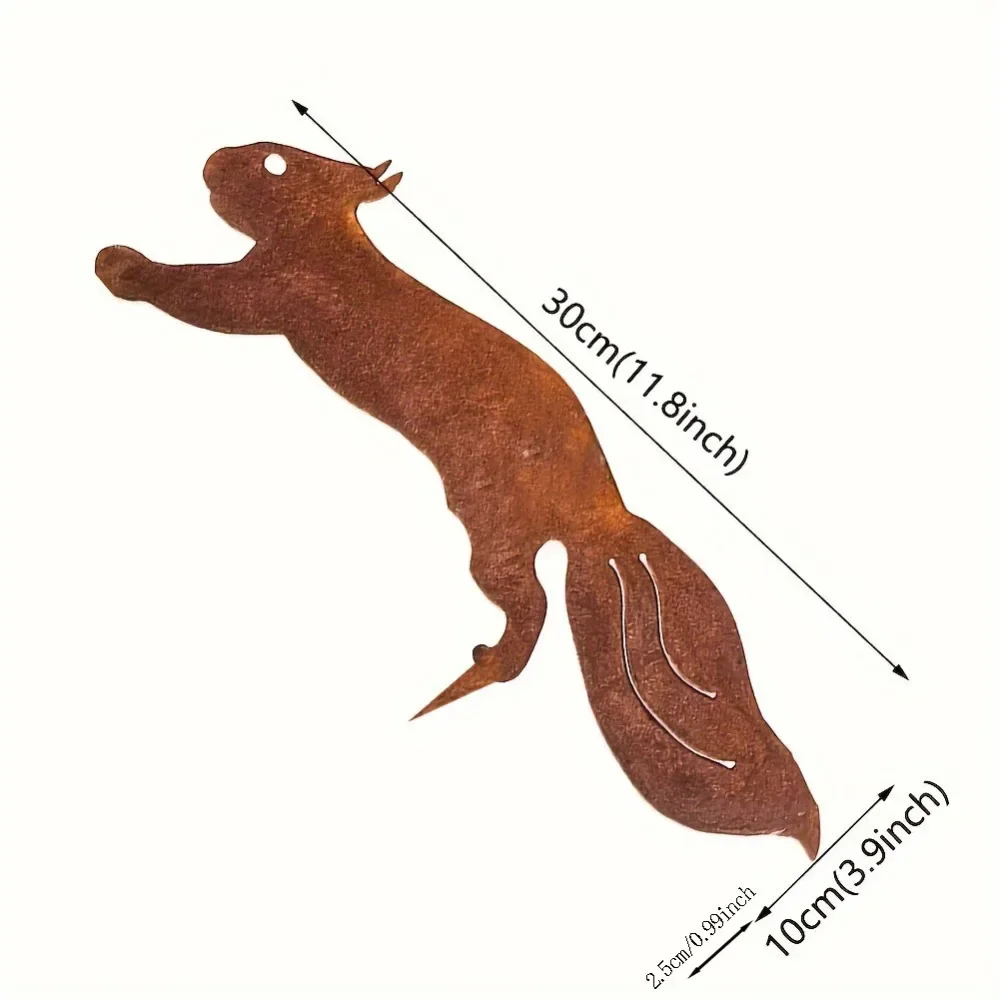 CIFBUY 독특한 녹슨 다람쥐 실루엣 금속 정원 장식 - Outdoor Furniture Decor 리뷰 및 가격