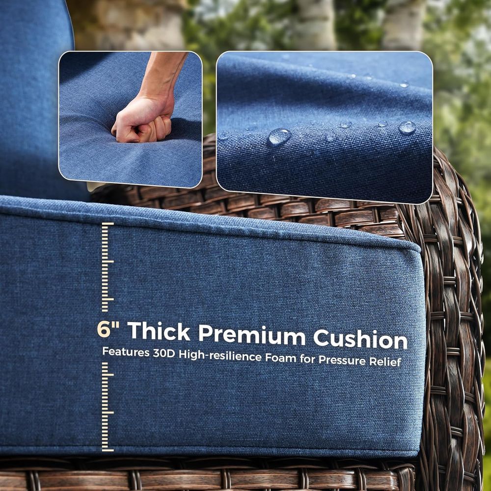 야외용 가구 쿠션, 6인치 두께의 방수 시트 쿠션, 2 - Outdoor Furniture Fabric Waterproof 리뷰 및 가격